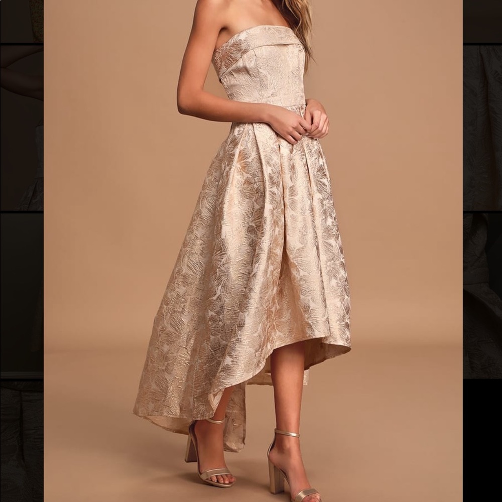 Champagne High-Low Dress